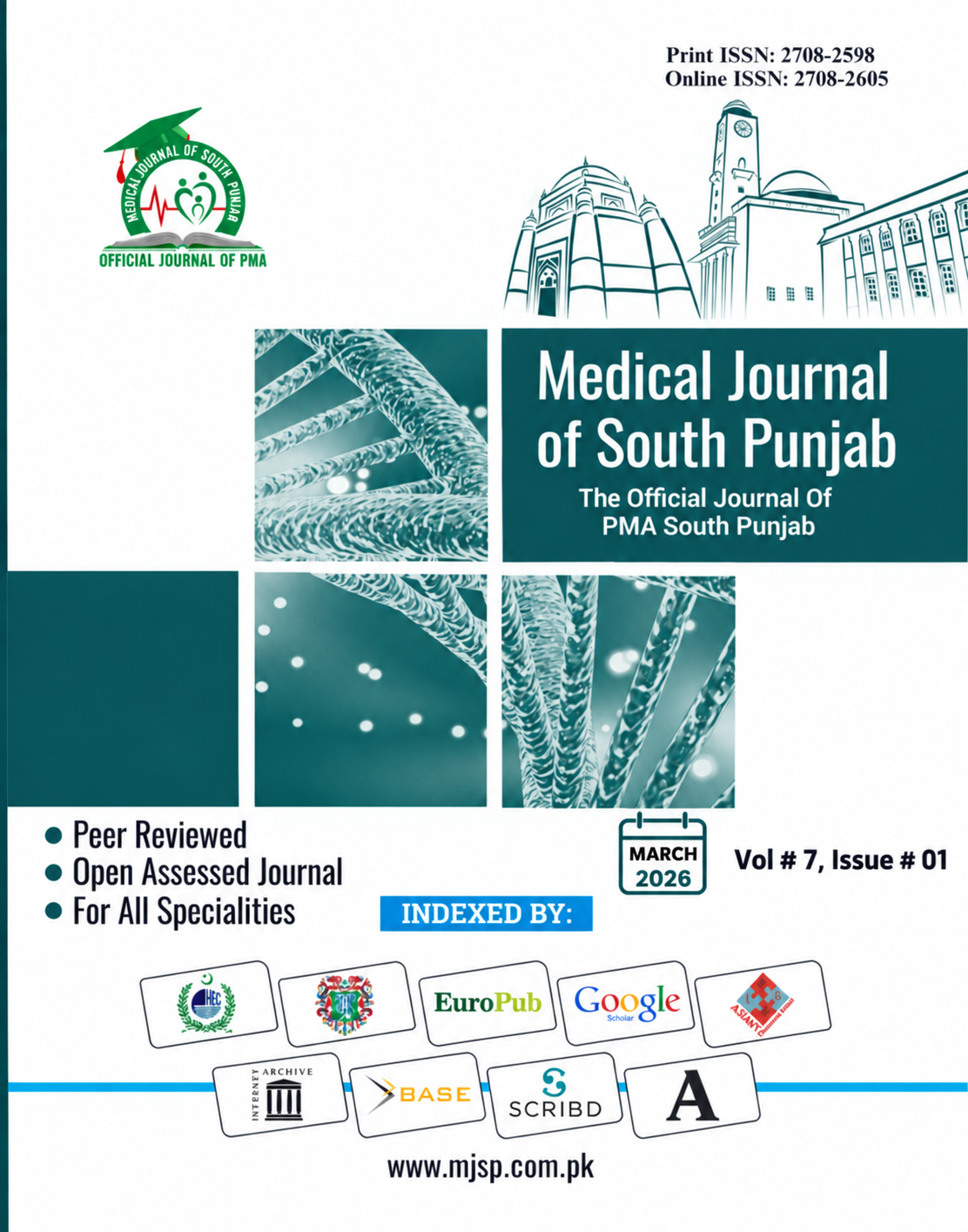 					View Vol. 7 No. 01 (2026): Medical Journal of South Punjab
				